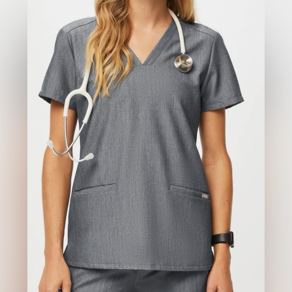Figs Short Sleeve B Neck Scrub Top Technical Collection Size XS PO #1600